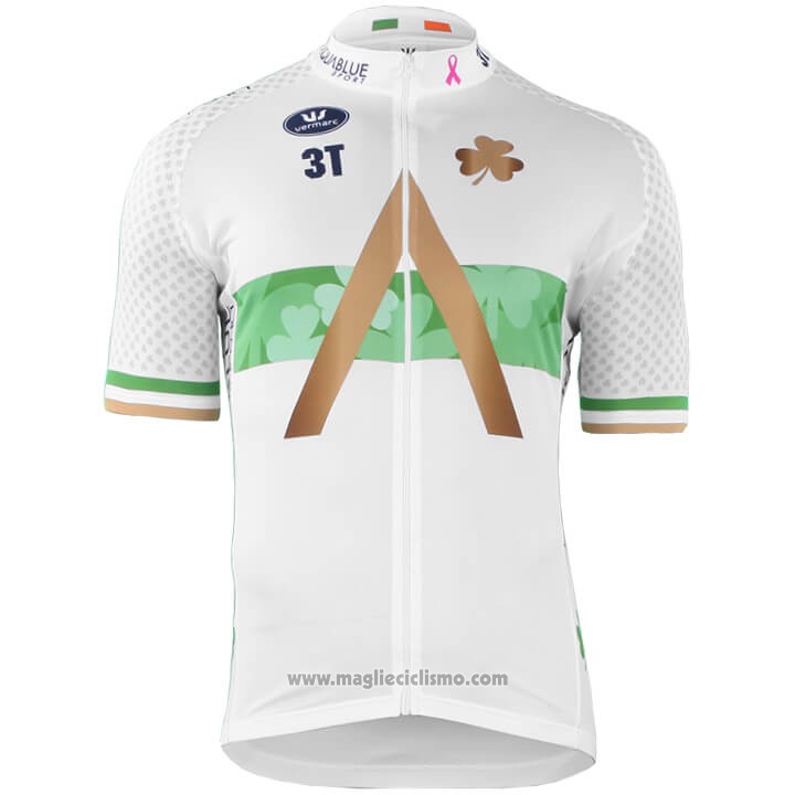 2018 2019 Abbigliamento Ciclismo Aqua Blue Sport Campione Irlanda Manica Corta e Salopette